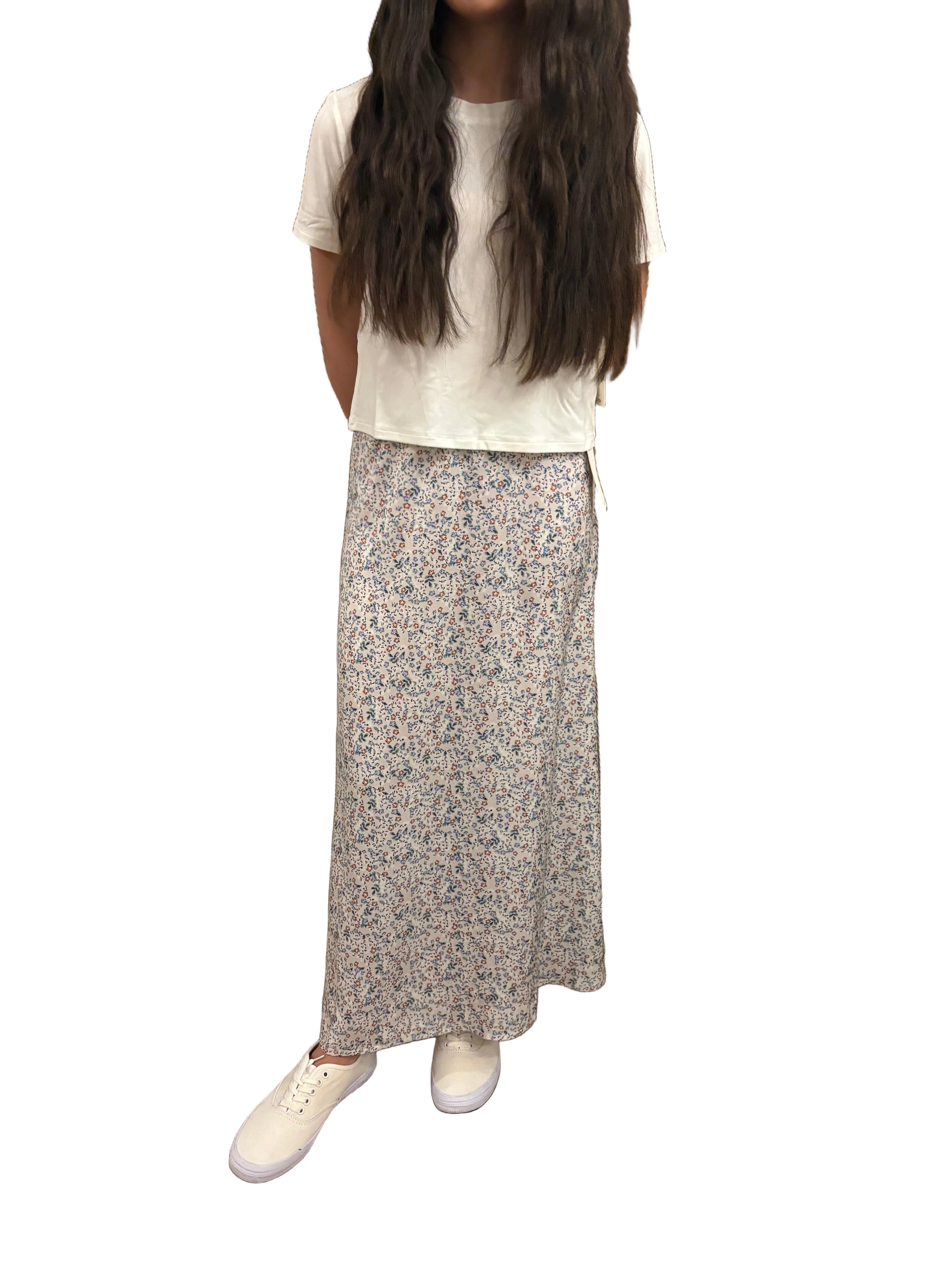 Cropped Short Sleeve Tee- White